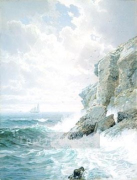 煉獄の崖の風景 ウィリアム・トロスト・リチャーズ Oil Paintings